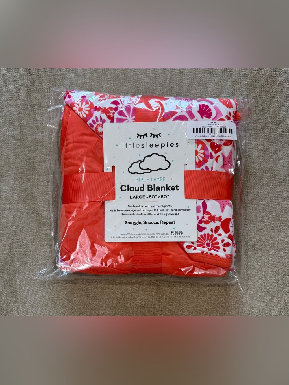 Little Sleepies Coastal Gems Cloud Blanket NWT